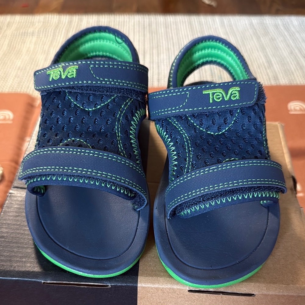 Teva Kids' Blue and Green Sandals